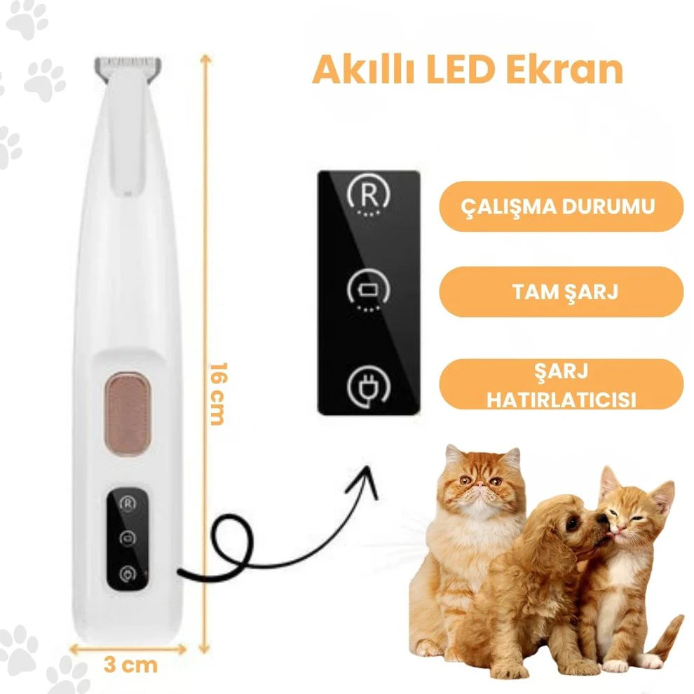 LED Işıklı Pet Pati Tıraş Makinasi